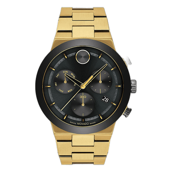 Bold Men's Swiss Quartz Stainless Steel Gold Plated image