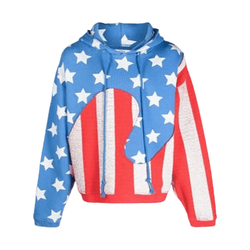 Flag-Print Cotton Hoodie image