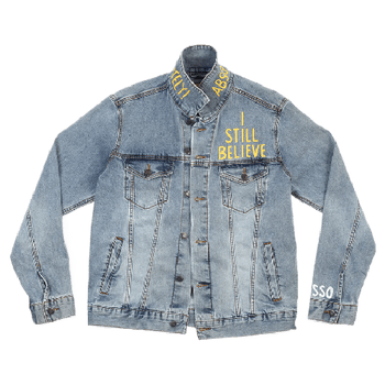 Ted Lasso Keeley Believe Hand-Painted Denim Jacket image