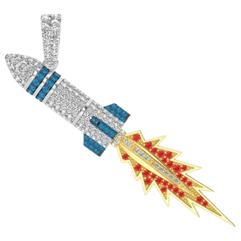 Missile Flame Pendant 14k image