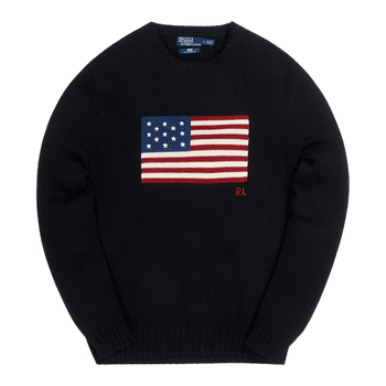 Cotton American Flag Crewneck image