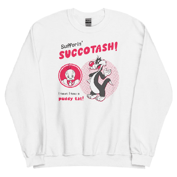 Tweety & Sylvester Catchphrases Crewneck Sweatshirt image