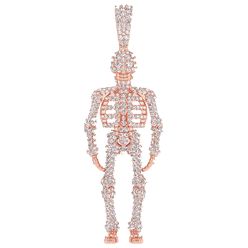 Human Skeleton Diamond Pendant image