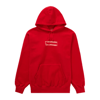 Inside Out Box Logo Hooded Sweatshirt Red image
