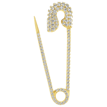 Safety Pin Pendant 14k