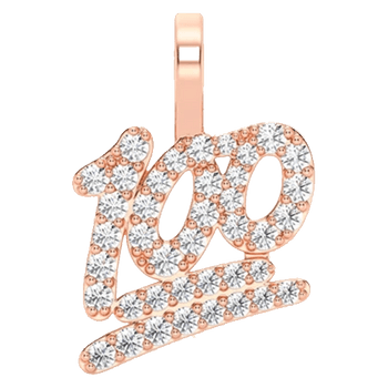 100 Emoji Diamond Pendant image