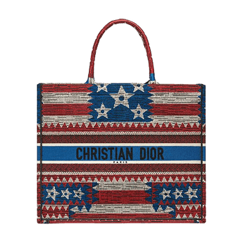 Embroidered American Flag Book Tote Bag image