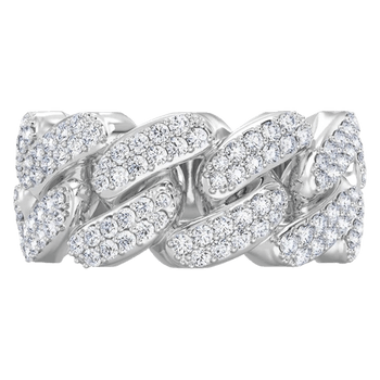 Cuban Diamond Ring 14k image