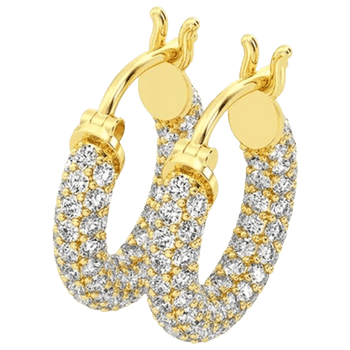 Bubbly Eternity Hoop Earrings 14k image