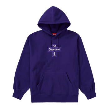 Cross Box Logo Hooded Sweatshirt Purple image
